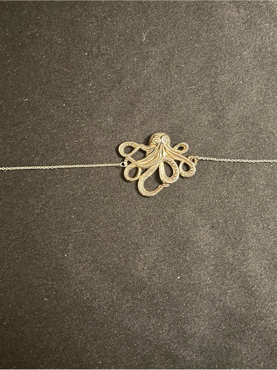 Jewelry - Octopus Pendant Ankle Bracelet - Silver